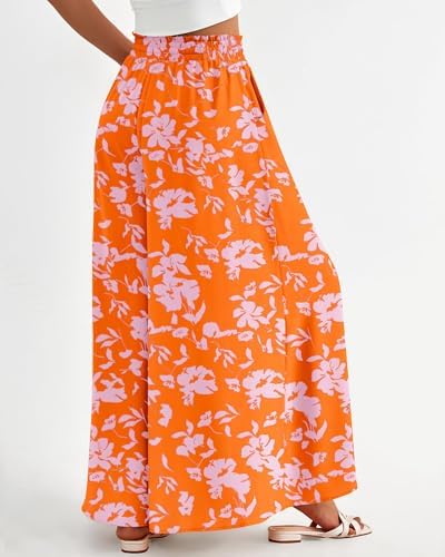 BTFBM Wide Leg Flowy Palazzo Pants for Women
