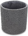 CS Unitec | PTX Superfine Fleece Nonwoven Sleeve | Abrasive Grit Torque Grinder Tool Attachment for Scratch Removal| 3-1/2" Diameter x 4" Wide, Grey, (Pack of 4)