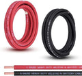 6 Gauge Battery Cable, 10FT Red + 10FT Black 6 AWG Pure Copper Wire Welding Cable, for Automotive, Battery, Solar and Generator, Standard USA OFC Wire