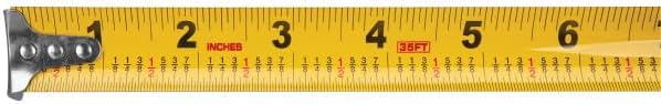 Performance Tool W5035 35-Foot 1-Inch Tape measure, Yellow