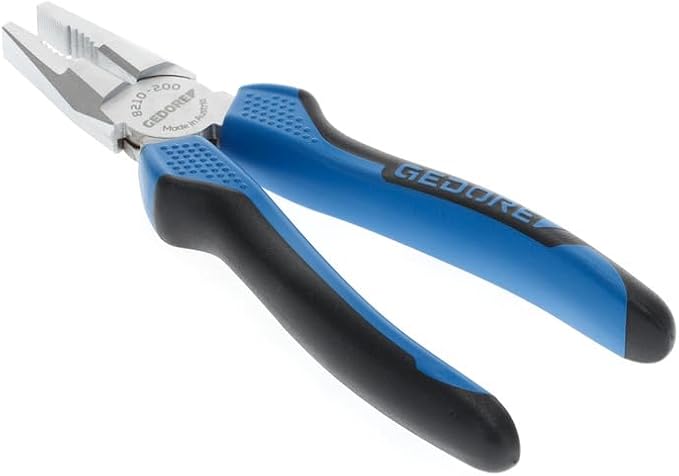 Gedore 8210-200 JC Combination pliers German pattern with 2-component handles, 7.87"