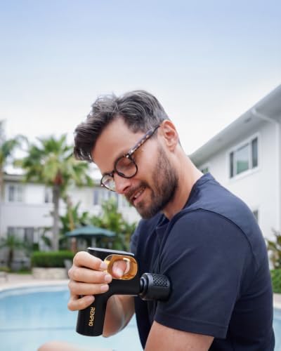 RENPHO Active Mini Thermacool Massage Gun with Heat and Cold, Thumb Loop