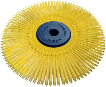 Dedeco Sunburst Radial Bristle Discs 4" x 1/2" Straight- Yellow 80 Grit (Coarse) - Aluminum Oxide (TS Series) for Polishing & Finishing