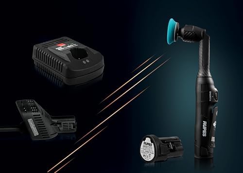 Rupes HR81MLII/US/LUX iBrid NANO2 Polisher in Systainer Kit 120V 60Hz USA Plug, Includes Rechargeable Battery, Battery Charger, Blue, Yellow Cloth, Cut Polishing Compound, Fine Polishing Compound