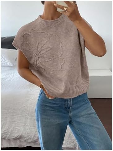 SOLY HUX Women's Short Sleeve Business Casual Sweater