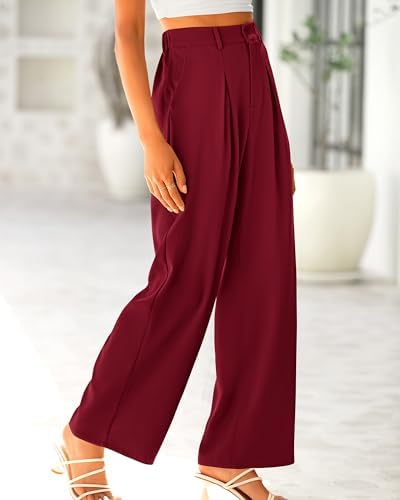 BTFBM Fall High Waisted Business Casual Palazzo Pants for Women Dressy 2026