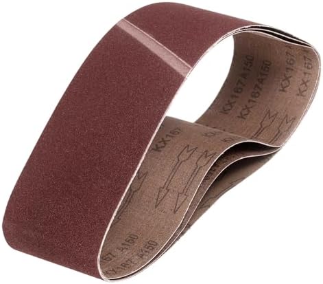 HARFINGTON 6 x 48 Inch Sanding Belts, 3 Pcs 150 Grits Aluminum Oxide
