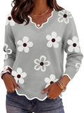 Zeagoo Women's 2026 Fall V Neck Sweater Long Sleeve Lightweight Knit Tops