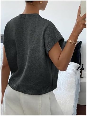 SOLY HUX Women's Short Sleeve Business Casual Sweater