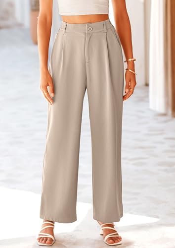 PRETTYGARDEN Women's Flowy Wide Leg Dress Pants