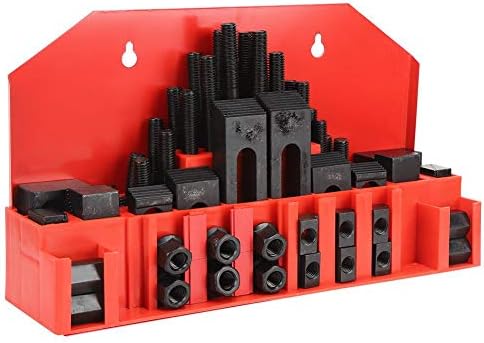 58Pcs M10 Machinist Promo Kit T-Slot Clamp Kit Lathe Mold Tool for Lathe Milling Machine CNC and Various Metal Cutting Machine Tools