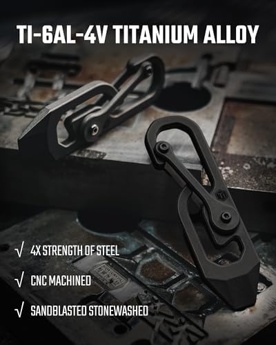 KeyUnity Titanium Carabiner Keychain Multitool Tool