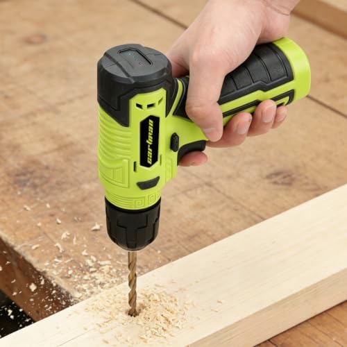 CARTMAN 150PCS 8V Cordless Drill Hand Tool Set, Green Household Repair Kit