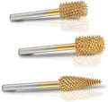 CAELUM Titanium Coated Rotary Burr Set 3Pcs, 1/8" Coarse, Wood Carving Bit