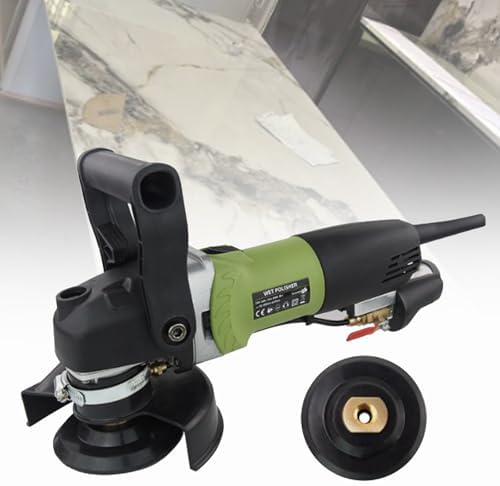 800W Hand-Held Water Injection Stone Polishing Machine, Electric Wet Polisher Grinder, 6 Gears, Professional Marble Granite Tool, for Polishing Marble, Granite Type2