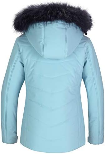 Skieer Women's Ski Jacket Waterproof Warm Puffer Thick Hooded Winter Coat