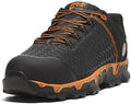 Timberland PRO Men's Powertrain Sport Alloy Safety Toe Industrial Athletic Work Shoe, Black/Orange-2024 New, 9.5 W