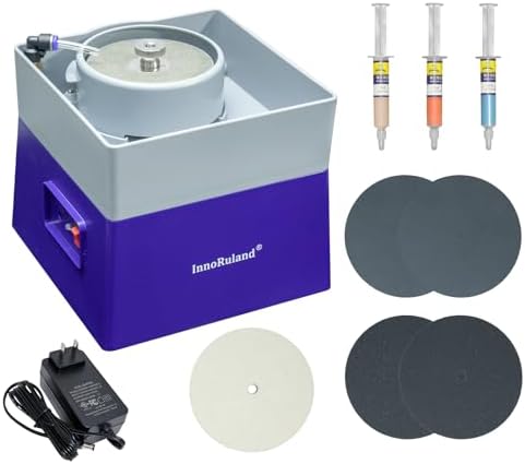 4” Flat Grinding Machine Stone Rock Polisher, Grinder, Shaper Shaping and Polishing Tools, Mineral Rock Polishing Machines, Grinding Machines