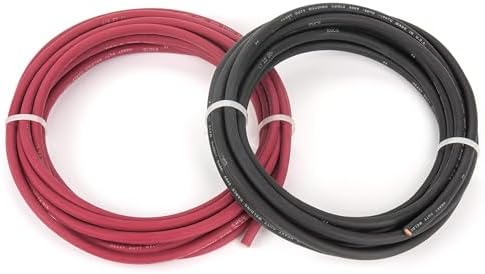 EWCS 4 Gauge Premium Extra Flexible Welding Cable 600 Volt Combo Pack - Black+Red - 15 Feet of Each Color - Made in the USA