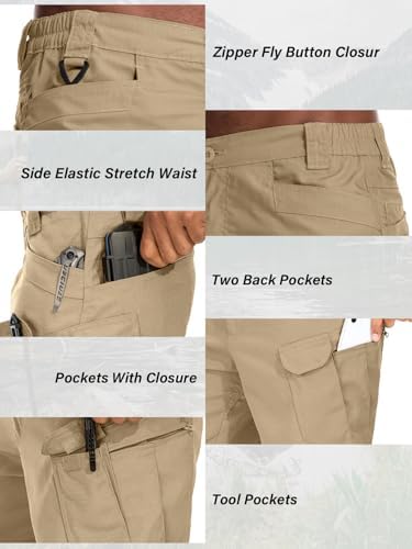 Mens Work Shorts Cargo Tactical Outdoor Wear Resistant Hiking Tool Shorts