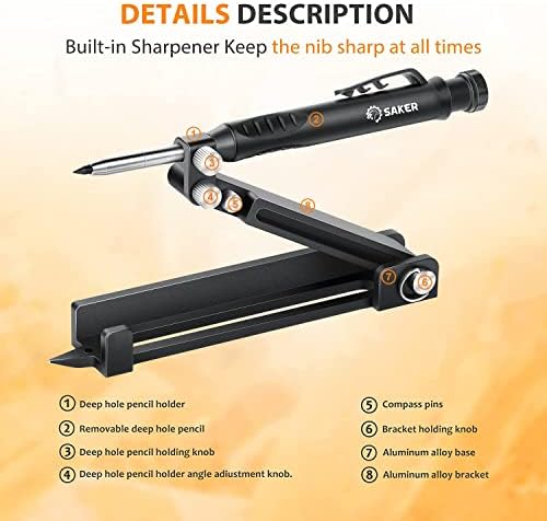 Saker Multi-function Scribing Tool,Aluminum Alloy Scribe Tool