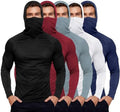 HovSiyla Mens Fishing Hoodie UV Sun Protection Shirts UPF Rash Guard Long Sleeve Shirts Hiking Performance Mesh Face Mask Top