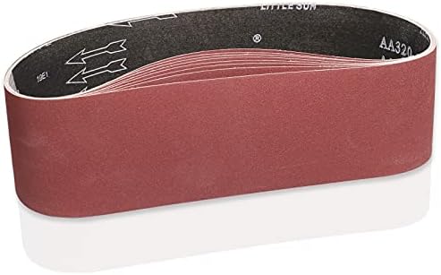 4x36 Inch Sanding Belts 320 Grit 8Pack for Belt Sander
