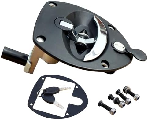 T Handle Latch Single Point Compression Latch for Rv Truck Door Tool Box Lock Replacement Universal T-Handle Lock (Black+Silver)