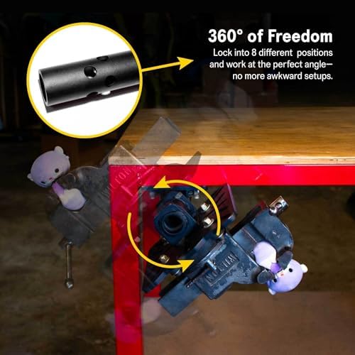 SST® Roto-Mount – 360° Rotating Bench Mount for Vises, Grinders & Notchers – Quick-Release Tool System – Grade 8 Hardware, DOM Tubing & Laser-Cut Steel – Weather & Corrosion Resistant