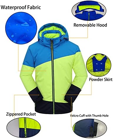 PHIBEE Big Boy's Waterproof Breathable Snowboard Ski Jacket