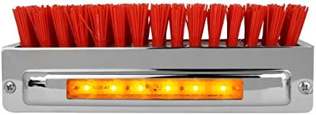 GG Grand General Chrome Aluminum 7-1/2" (L) x 2-5/8" (H) x 3" (D) Boot Caddies (98984), Red brush w/amber/amber led