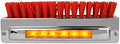 GG Grand General Chrome Aluminum 7-1/2" (L) x 2-5/8" (H) x 3" (D) Boot Caddies (98984), Red brush w/amber/amber led