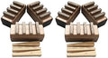 Diamond Grinding Blocks for Concrete Grinding, Set of 6, #60/80 Grit