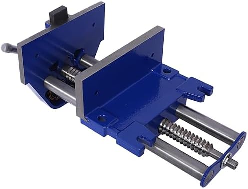 7 Inch Jaw Width Woodworking Vise Quick Release Heavy-Duty Metal Cast Iron Workbench Clamp Tool Vise Crafting Repair Tool Blue