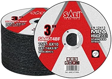 SALI 25 Pack Cut Off Wheels Cutting Wheels 3" x 1/16" x 3/8" Professional Cutting Stainless Steel for 3 in Angle Grinders and Die Grinders- Cutting Disc Aggressive Cutting Operating Up to 20380 RPM