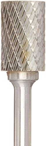 Drill America SA-6 Carbide Burr/Rotary File Cylindrical Double Cut for Die Grinder 5/8" Dia. x 1" Cut Length with 1/4" Shank and 2-3/4" Overall Length, DUL Series