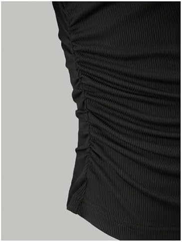OYOANGLE Women's 3 Pack Business Casual Outfits Mock Neck Ribbed Tank Tops