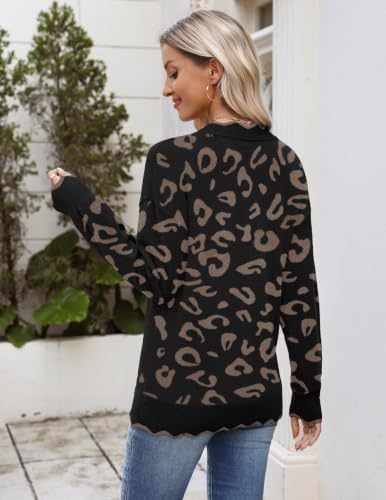 Zeagoo Women's 2026 Fall V Neck Sweater Long Sleeve Lightweight Knit Tops