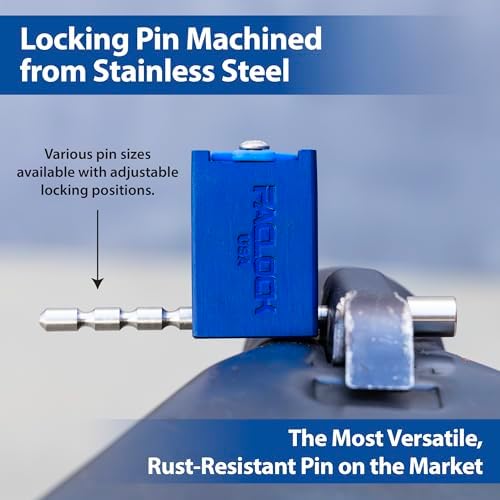 PACLOCK's 79-Series Universal Trailer Lock, Standard Rekeyable (SR), 512" Pin for 1UP® Wheel Lock (Equip D), Keyed Differently w/ 2 Keys, Silver