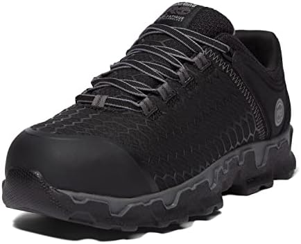 Timberland PRO Men's Powertrain Sport Alloy Safety Toe Industrial Athletic Work Shoe, Black/Grey-2024 New, 11