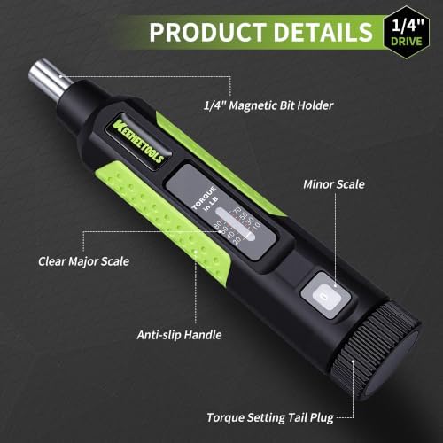 Torque Screwdriver, 10-80 In-lb for Gunsmithing, bike repair