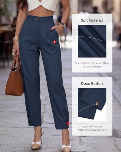 BTFBM Business Casual Outfits for Women Tapered Work Pants