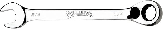 Williams 1224RC Ratcheting Combination Wrench, 12 Point, 3/4-Inch