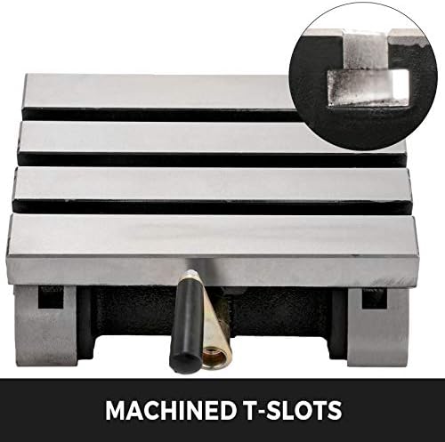 BestEquip Tilting Milling Table 10x7inch Tilting Angle Milling Machine 0-80°Adjustable Swivel Angle Plate with 3 T-slots and an Adjustable Crank Handle Heavy Duty Tilting Milling Machine for Grinding