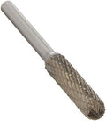 Drill America SC-3B Carbide Burr/Rotary File Cylindrical Radius-End Double Cut for Die Grinder 3/8" Dia. x 1-1/2" Cut Length with 1/4" Shank and 3-1/4" Overall Length, DUL Series