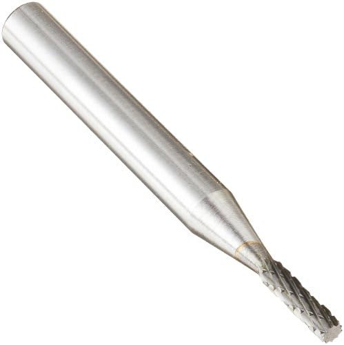 Drill America SA-11 Carbide Burr/Rotary File Cylindrical Double Cut for Die Grinder 1/8" Dia. x 1/2" Cut Length with 1/4" Shank and 2" Overall Length, DUL Series