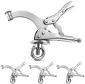QWORK 9-Inch Drill Press Locking Clamp, 4 Pack - Heavy-Duty Steel Vise Bench Clamp for Woodworking