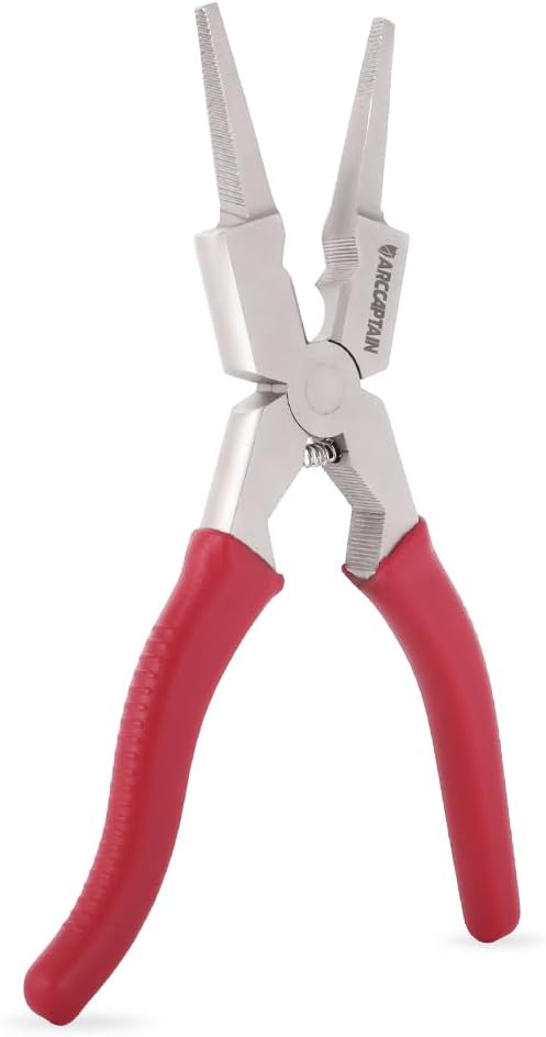 ARCCAPTAIN Professional 8" Welding Pliers, Sharp MIG Plier for Rust Resistant, Long Nose Pliers with Anti-slip Handle - Durable and Efficient