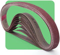 BOSHCRAFT 12 Pcs 1"x30" Sanding Belts, 60/80/120/180/240/400 Grit (2 Pcs Each) Aluminum Oxide for Knife Sharpening & Metal Polishing