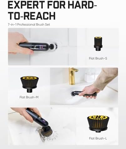 Fanttik Flip G10 Nano HomeCare Electric Spin Scrubber, Tile Grout Brush